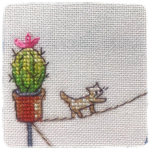 NeoCraft siuvinėjimo kryželiu rinkinys „Kaktusai“, 20×23 cm