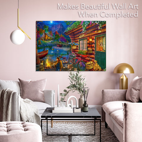 Brain Tree Games dėlionė „Stovyklavimas“ – 1000 detalių, 70×50 cm, atsitiktinio pjaustymo