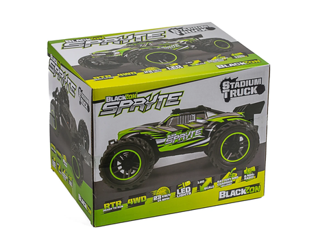 BLACKZON Spryte ST 1/20 RC 4WD elektrinis stadiono sunkvežimis 23 km/h, žalias