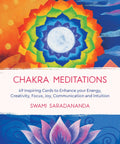 Čakrų meditacijos kortos: 49 spalvingų kortų komplektas su Swami Saradananda viršeliu, mandala ir lotoso piešinys