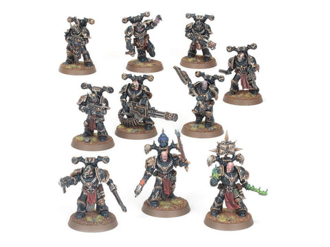 Warhammer 40,000 Chaos Space Marines Legionaries – 10 miniatiūrų rinkinys