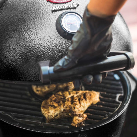 Kompaktiška kamado anglinė kepsninė 35 cm su ketaus grotelėmis rūkymui