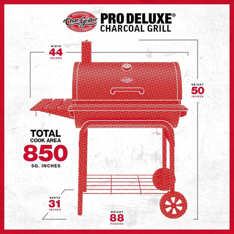 Lauko anglinė kepsninė su ketaus grotelėmis BBQ Pro Deluxe grilis