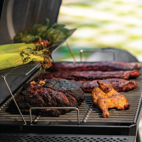 Char-Griller Smokin Champ lauko grilis-rūkykla su ketaus grotelėmis