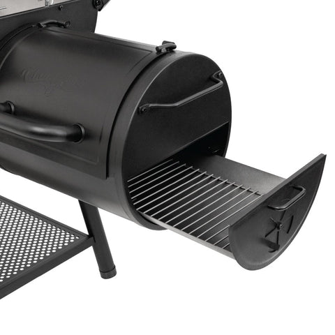 Char-Griller Smokin Champ lauko grilis-rūkykla su ketaus grotelėmis