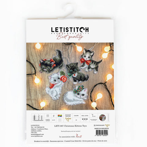 Christmas Kittens Toys SLETI987 - siuvinėjimo kryželiu rinkinysHOBI.LT 🇱🇹