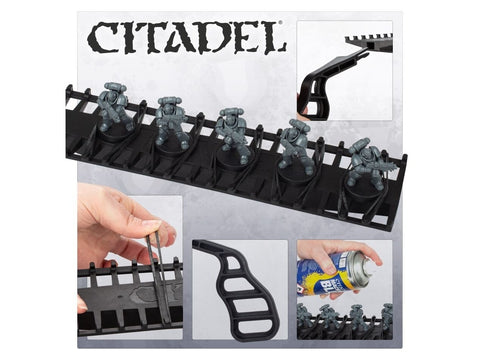 Citadel Colour Spray Stick laikiklis miniatiūroms dažyti, 25–65 mm, 50 gumyčių