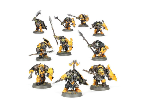 Warhammer Age of Sigmar Orruk Warclans Ardboyz – 10 miniatiūrų rinkinys