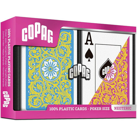 Copag 100% PVC pokerio kortos, 2 kaladžių rinkinys, Jumbo Index