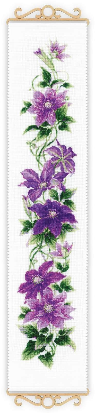 RIOLIS: Clematis siuvinėjimo rinkinys iš RIOLIS Nr.: 1801 - HOBI.LT 🇱🇹