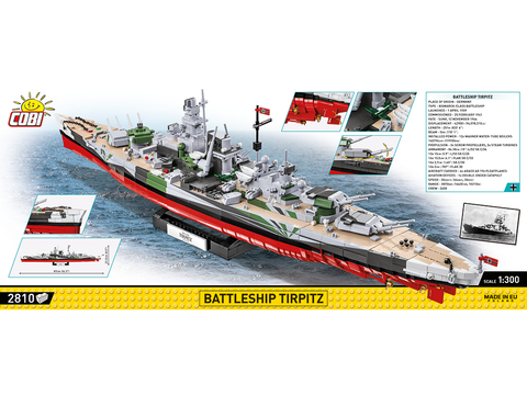 COBI Tirpitz karo laivas konstruktorius 1:300, 2810 detalių