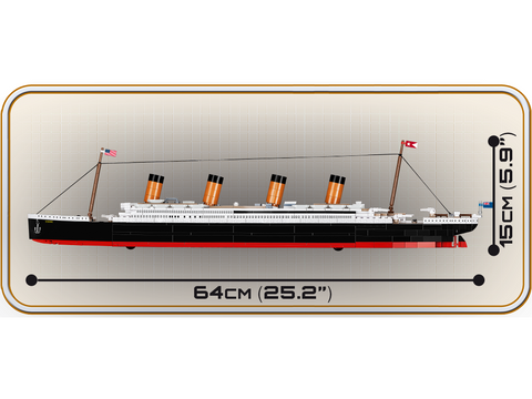 COBI RMS Titanic konstruktorius 1:450, 722 detalės, 64 cm laivas