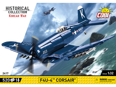 COBI F4U-4 Corsair 1:32 konstruktorius – 520 detalių, 8+