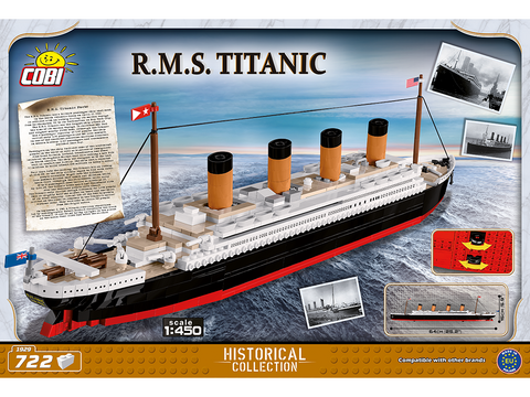 COBI RMS Titanic konstruktorius 1:450, 722 detalės, 64 cm laivas