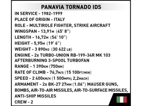 COBI Panavia Tornado IDS lėktuvo konstruktorius 1:48, 483 detalės