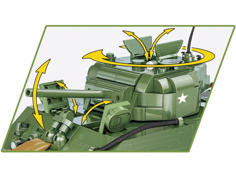 COBI M4A3 Sherman tanko konstruktorius, 1:28, 852 detalių