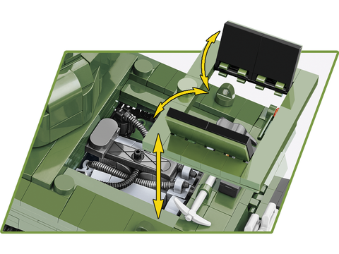 COBI M4A3 Sherman tanko konstruktorius, 1:28, 852 detalių