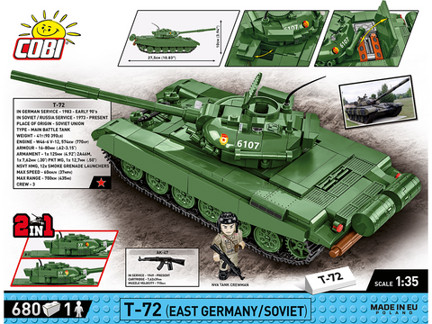 COBI T-72 tanko konstruktorius, 1:35, 680 detalių