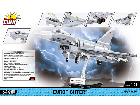 COBI Eurofighter Typhoon konstruktorius, 1:48, 644 det., 8+, Nr. 5848