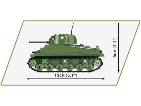 COBI konstruktorius Sherman M4A1 tankas 1:48, 312 detalių (2715)