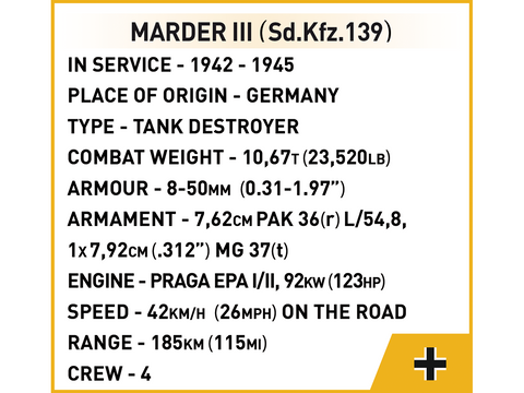 COBI konstruktorius Marder III Sd.Kfz.139 Company of Heroes 3, 1:35, 420 vnt.