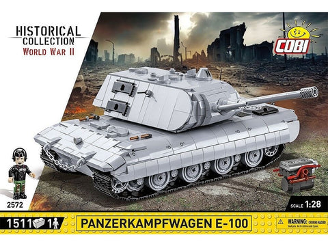 COBI konstruktorius tankas Panzerkampfwagen E-100, 1:28, 1511 detalių