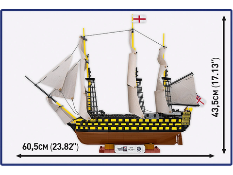 COBI H.M.S. Victory burlaivio konstruktorius 1:144, 2517 detalių