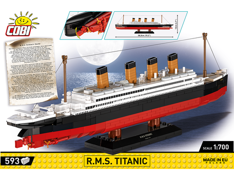 COBI blokelių konstruktorius RMS Titanic 1:700 – laivo modelis 7+