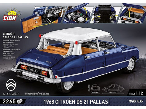 COBI Citroën DS 21 Pallas 1968 konstruktorius, 1:12, 2265 det.