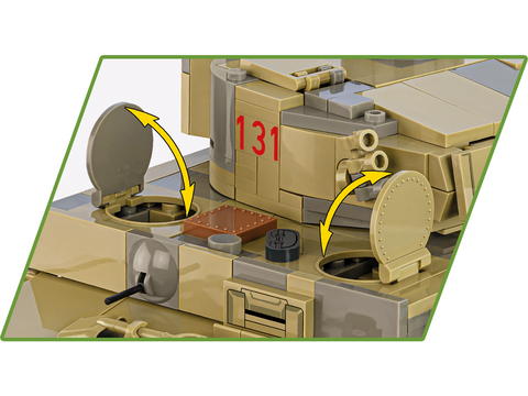 COBI konstruktorius Panzer VI Tiger 131, 1:28, 1275 detalių tankas