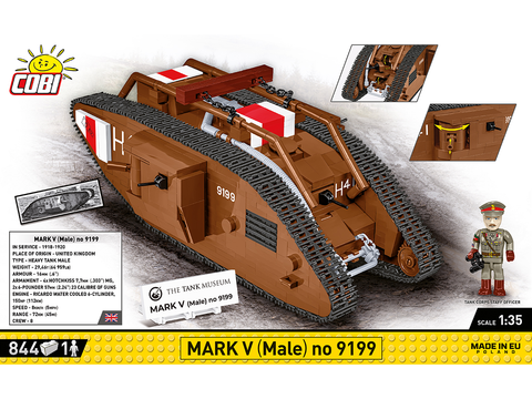 COBI Mark V „Male“ tanko konstruktorius, 1:35, 844 detalės
