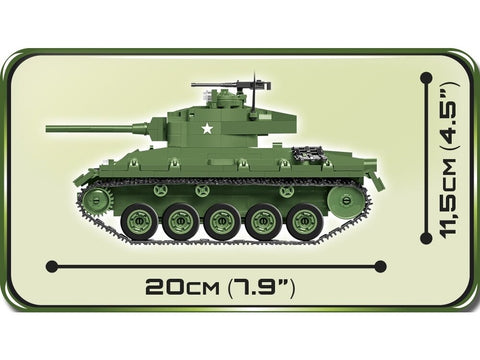 COBI M24 Chaffee tanko konstruktorius, 590 det., mastelis 1:28
