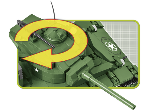 COBI M24 Chaffee tanko konstruktorius, 590 det., mastelis 1:28
