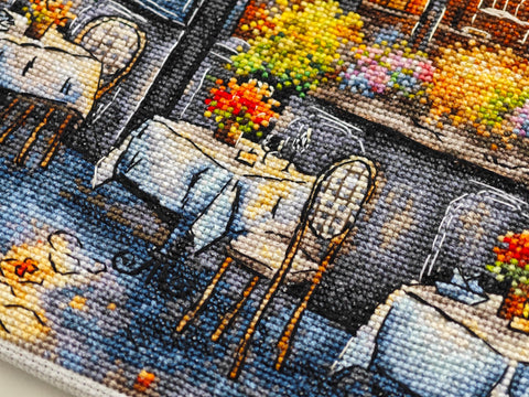 Rudens kava – kryželiu siuvinėjimo rinkinys, 29x29 cm, Aida 16