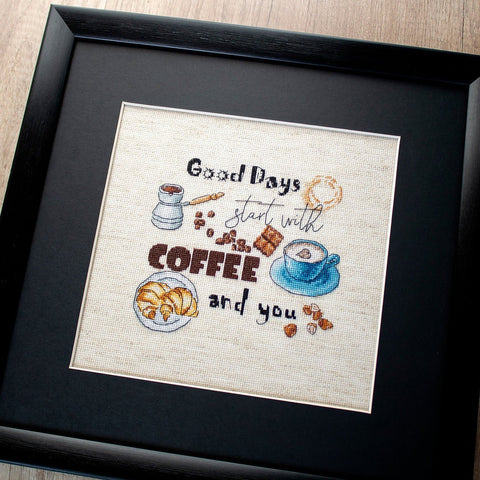 LetiStitch: Coffee Time SLETI927 - siuvinėjimo kryželiu rinkinys - HOBI.LT 🇱🇹