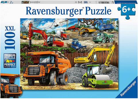 Ravensburger: Construction Vehicles 100 Piece Puzzle - RAVENSBURGER dėlionė - HOBI.LT 🇱🇹