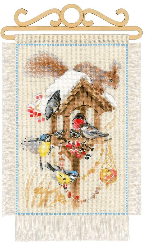 RIOLIS: Cottage Garden. Winter siuvinėjimo rinkinys iš RIOLIS Nr.: 1751 - HOBI.LT 🇱🇹