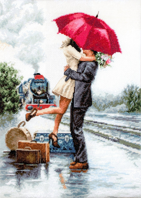 Luca - s: Couple on Train Station SB2369 - siuvinėjimo kryželiu rinkinys - HOBI.LT 🇱🇹