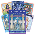 Crystal Clear Oracle kortų rinkinys — 40 kortų dekas su vadovėliu, dėžutės priekyje ir spalvotos pavyzdinės kortos