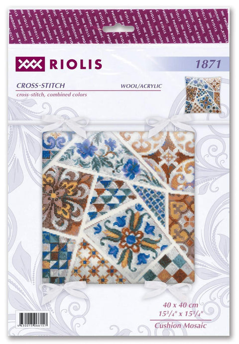 RIOLIS: Cushion Mosaic siuvinėjimo rinkinys iš RIOLIS Nr.: 1871 - HOBI.LT 🇱🇹