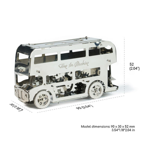 Time For Machine: Cute Double - Decker - metalinio konstruktoriaus komplektas - HOBI.LT 🇱🇹