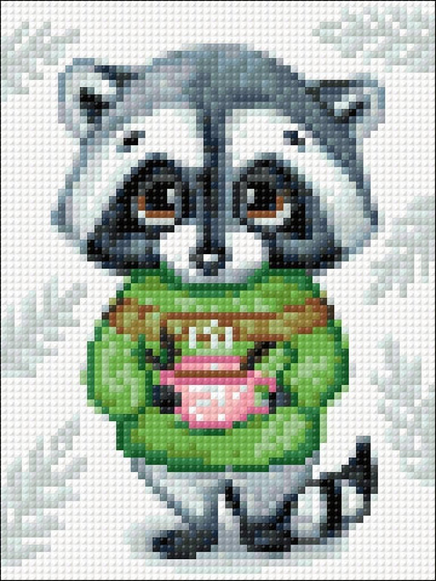 Crafting Spark: Cute Racoon 15х20 Deimantinio Paveikslo komplektas Cs2701 - HOBI.LT 🇱🇹