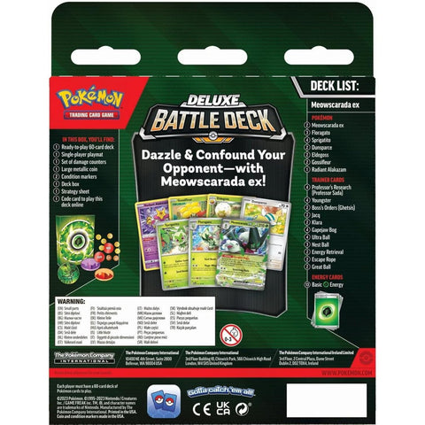 Pokémon Meowscarada ex Deluxe Battle galinga kortų kaladė