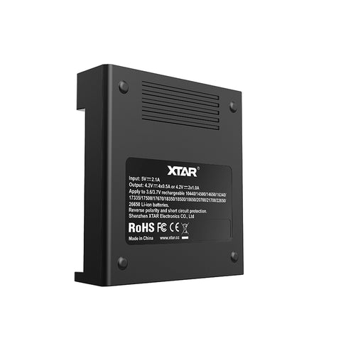XTAR MC4 išmanus 4 lizdų Li-ion baterijų įkroviklis USB