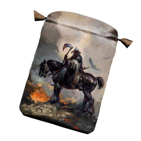 Satininis taro kortų maišelis su Frazetta Tarot iliustracija
