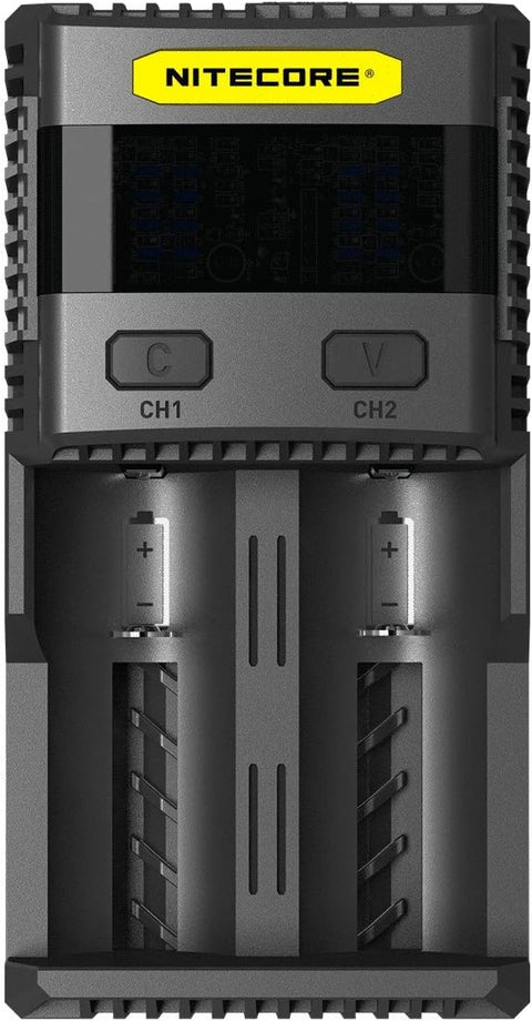 Nitecore SC2 išmanus universalus 3A baterijų įkroviklis