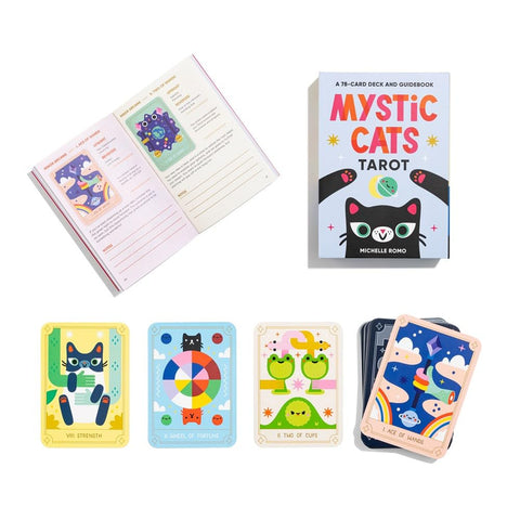 Mystic Cats Tarot: žavingos kačių taro kortos su gidu (anglų) – 78 vnt