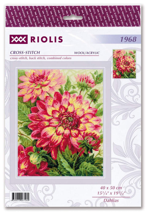 RIOLIS: Dahlias Siuvinėjimo rinkinys iš RIOLIS Nr.: 1968 - HOBI.LT 🇱🇹