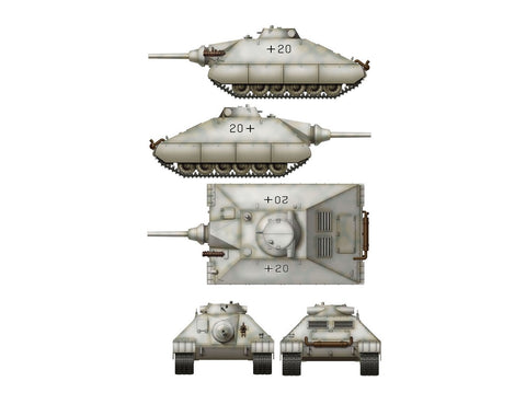 Das Werk vokiško sunkiojo tanko projektas 1944, 2-in-1, 1/35 modelio rinkinys