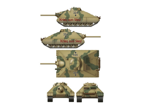 Das Werk vokiško sunkiojo tanko projektas 1944, 2-in-1, 1/35 modelio rinkinys
